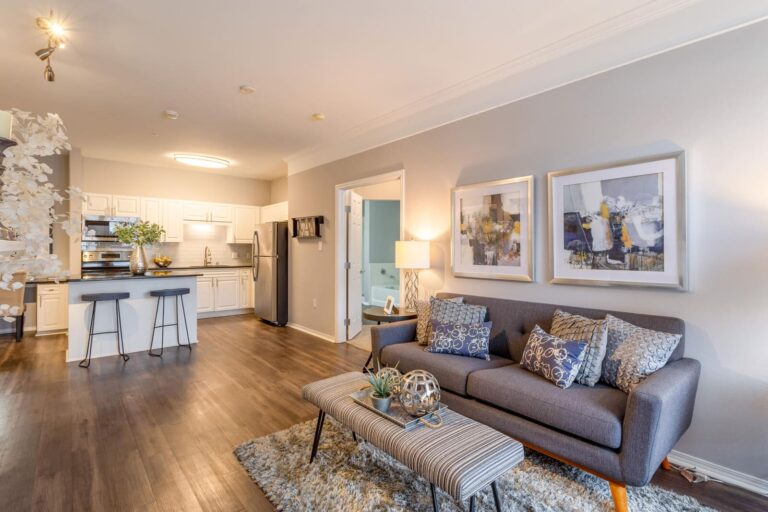 Spacious floor plans with hard wood flooring at our Plymouth apartments.